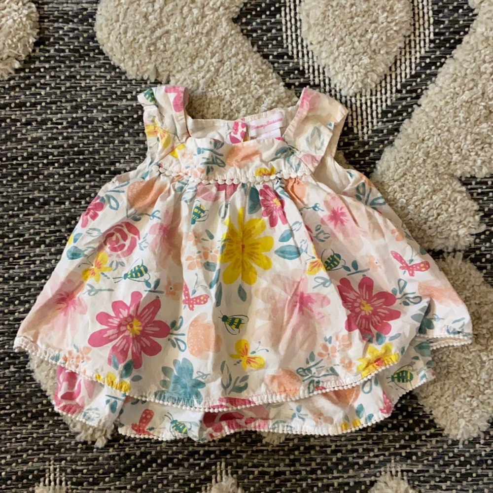 Tommy Bahama Dress Florals Bees Butterfly Size 4T